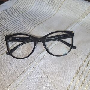 Prada Black And Brown Eyeglasses. RX Lenses, EUC